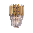 Arandela Moderna Dourada Cristais 2e14 40cm