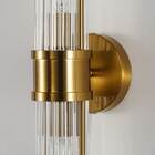 Arandela Moderna Dourado Com Cristal 2e14 50cm