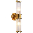 Arandela Moderna Dourado Com Cristal 2e14 50cm