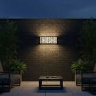 Arandela Moderna Em Acrílico Preto 24cm Ip65 Led 12w 3000k Bi