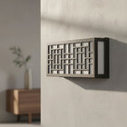 Arandela Moderna Em Acrílico Preto 24cm Ip65 Led 12w 3000k Bi