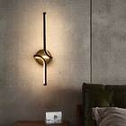 Arandela Moderna Espiral Preto 40cm Led 12w 3000k Bivolt 1455