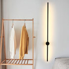 Arandela Moderna Linear Preto 100cm Led 15w 3000k Bivolt 1455