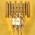 Arandela Moderna Metal Dourado E Cristais 30cm 2e14