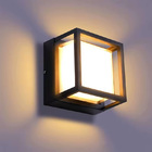 Arandela Moderna Quadrada Preta Led 12w 3000k Bivolt Ip65