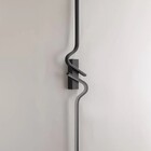 Arandela Moderna Slim Led (inclusa) Curva 80cm - Preta