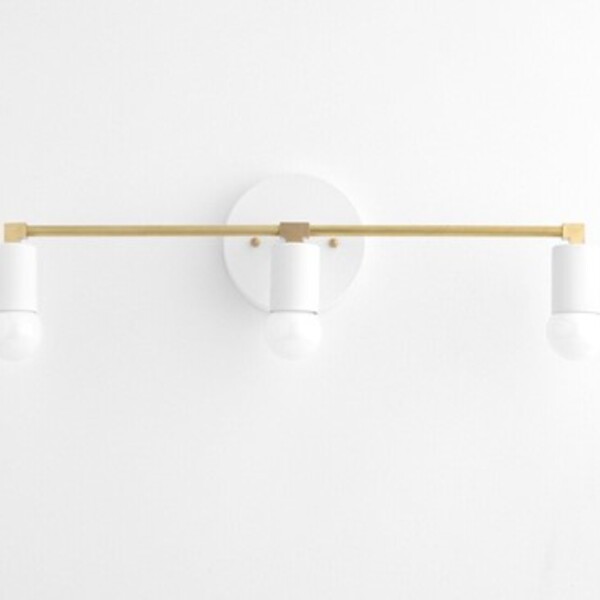 Arandela Moderna Slim Linear Metálica P/3 Lâmpadas E27 - 60cm