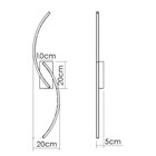 Arandela Moderna Slim Luxo Perfis Led Integrado  Curvas (meia