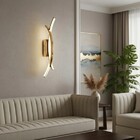 Arandela Moderna Slim Metálica Dois Perfis Curvos Led Integra