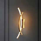 Arandela Moderna Slim Metálica Dois Perfis Curvos Led Integra