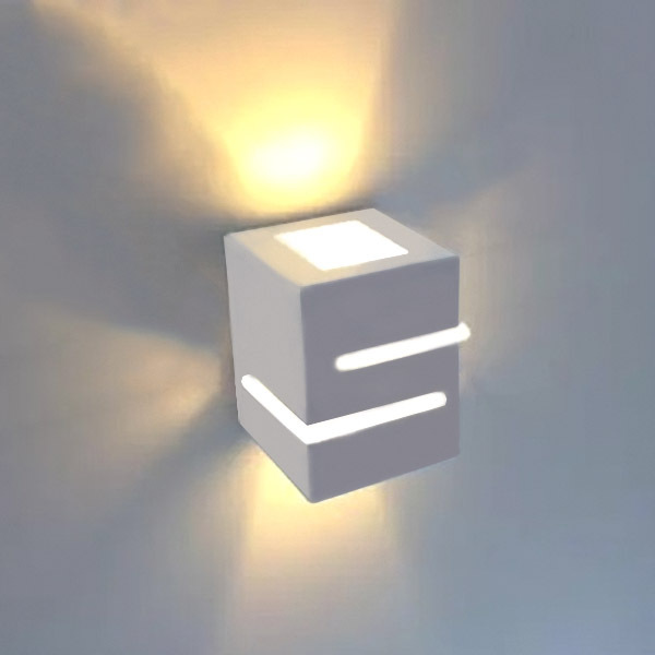 Arandela Munique C/2 Fachos 2 Frisos Em L G9 Branca-opl