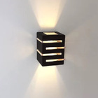 Arandela Munique C/2 Fachos 4 Frisos Em L G9 Preto-opl