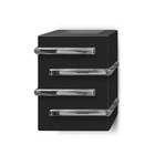 Arandela Munique C/2 Fachos 4 Frisos Em L G9 Preto-opl