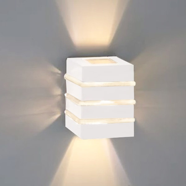 Arandela Munique Com 2 Fachos E 3 Frisos G9 Branca-opl