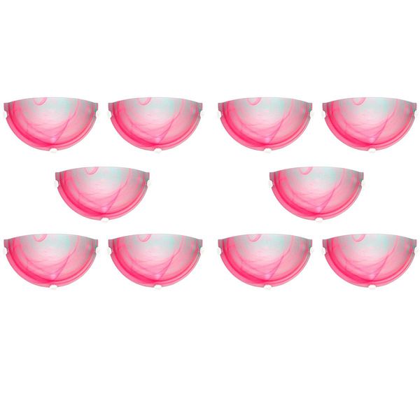 Arandela Murano Vidro 25cm 1 Lampada E-27 Max 60w Rosa Garra