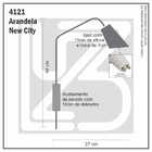 Arandela New City Articulada 180º - Branca