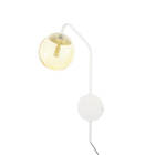 Arandela New Figo Branco - Vidro Âmbar