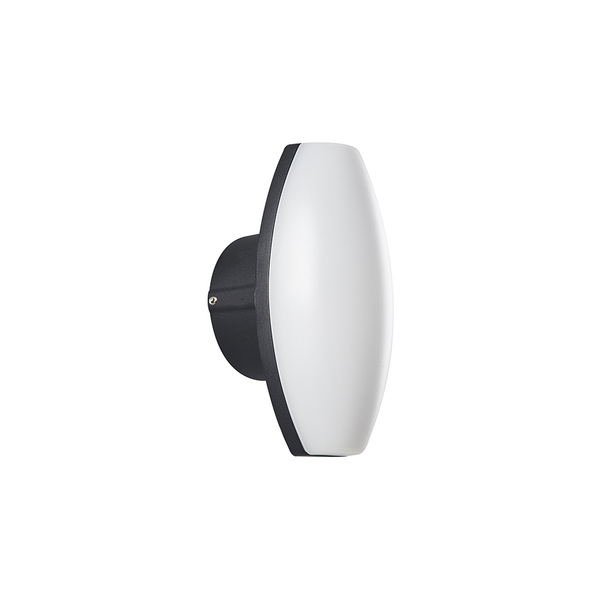 Arandela Nordecor Pako Oval 2w+5w Led Bivolt Preto 3000k Luz