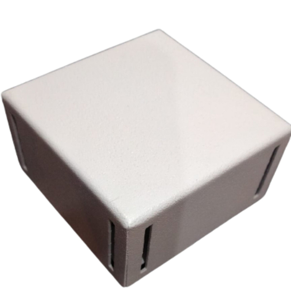 Arandela Nox Mini Quadrada Em Alumínio Branca 110v 3000k+led