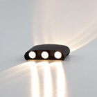 Arandela Oval C/2 Fachos Ip65  6w 3000k 340lm Preta-mbled