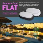 Arandela Oval Flat Led 8w Ip65 Demi 6500k - Luz Branca - Preto