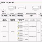 Arandela Oval Flat Led Ip65 14w Preta 6500k Bivolt
