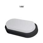 Arandela Oval Flat Preta Led Ip65 14w 3000k Bivolt