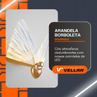 Arandela P/ Parede Borboleta 5w Led Dourada Decorativa Luxo