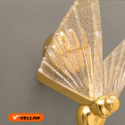 Arandela P/ Parede Borboleta 5w Led Dourada Decorativa Luxo
