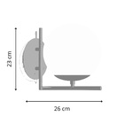 Arandela Parede Abajur Cama Globo Vidro Dourado Mate 23x26cm