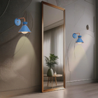 Arandela Parede Berlin 15cm Azul C/ Cobre + Led G95 Retrô