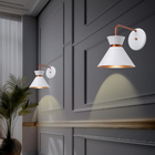 Arandela Parede Berlin 15cm Branco C/ Cobre