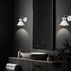 Arandela Parede Berlin 15cm Branco C/ Cobre + Led G45 Retrô