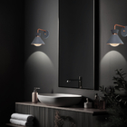 Arandela Parede Berlin 15cm Cinza C/ Cobre + Led G95 Retrô