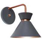 Arandela Parede Berlin 15cm Cinza C/ Cobre + Led G95 Retrô