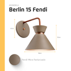 Arandela Parede Berlin 15cm Fendi C/ Cobre + Led G45 Retrô