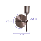 Arandela Parede Cabeceira Quarto E Lavabo Grafite