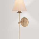 Arandela Parede Cúpula Tecido Algodão Hall Sala Champagne