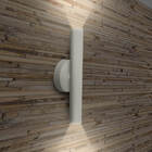 Arandela Parede Foco Duplo Slim Palito - Branco + Led Gu10