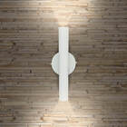 Arandela Parede Foco Duplo Slim Palito - Branco + Led Gu10