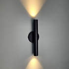 Arandela Parede Foco Duplo Slim Palito - Preto + Led Gu10