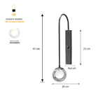 Arandela Parede Globo Duplo Vidro Base Retangular Dourado