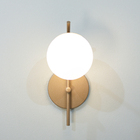 Arandela Parede Inclinada Jabuticaba Globo Vidro Champagne