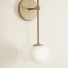 Arandela Parede Luminária Bolinha 2 Globos Vidro Champagne