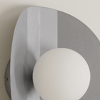 Arandela Parede Luminária Cacau Globo Vidro Lavabo Prata