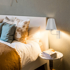 Arandela Parede Luminária Cúpula Metal Quarto Lavabo Prata