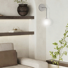 Arandela Parede Luminária Globo Vidro Pendente Lavabo Prata