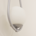 Arandela Parede Luminária Gota Tubo Globo Vidro Hall Prata