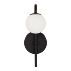 Arandela Parede Luminária Jabuticaba Globo Vidro Hall Preto