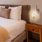 Arandela Parede Luminária Jabuticaba Globo Vidro Hall Preto